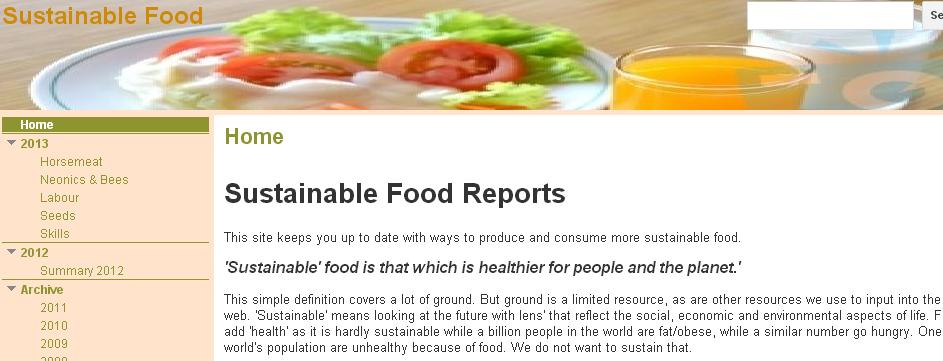 Sustainable Food Reports